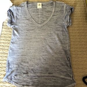Gray free people v neck tee